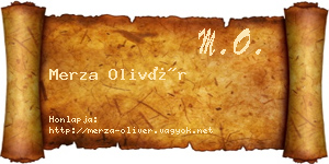 Merza Olivér névjegykártya